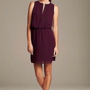 Banana Republic Sheath Zip Front Secret Plum